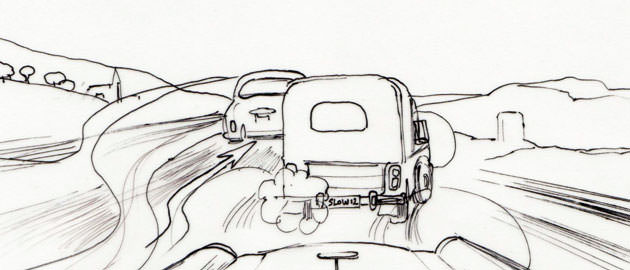 The Hot Potato storyboard car chase sequence - storyboard