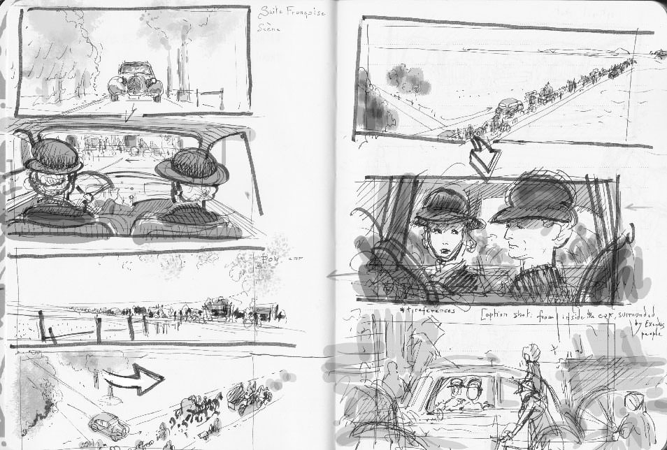 Suite Française first rough storyboard 01