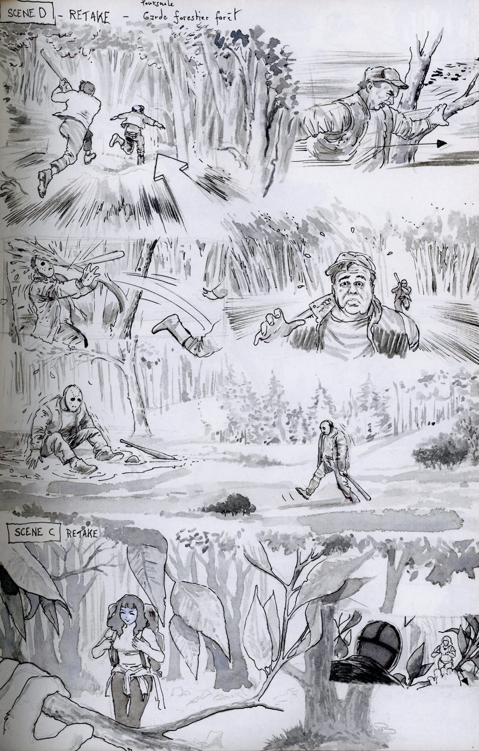 Storyboard page sketches