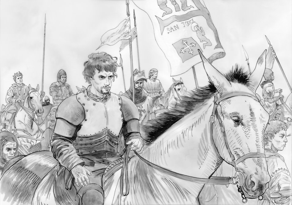 Atoleiros Battle animatic - Storyboard — Nuno Álvares Pereira leads troops towards Atoleiros