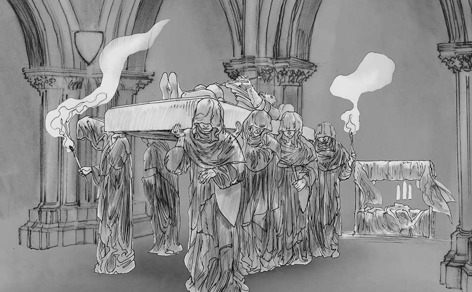 Atoleiros Battle animatic - Storyboard — Ferdinand I of Portugal funeral