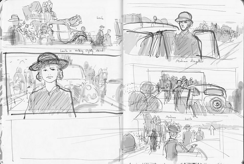 Suite Française first rough storyboard 03