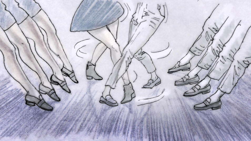 Dancing Feet storyboard